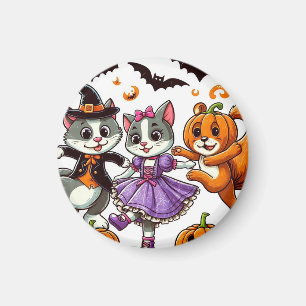 Dansende dieren in Halloween kostuums Magneet