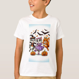 Dansende dieren in Halloween kostuums T-shirt