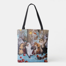 Dansende Dieren Partij in de Canvas tas Bossen