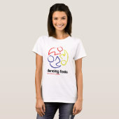 Dansende dijen (ringer t-shirt - alleen logo) (Voorkant volledig)