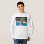 Dansende dolfijn lange hoes T-shirt (Voorkant volledig)