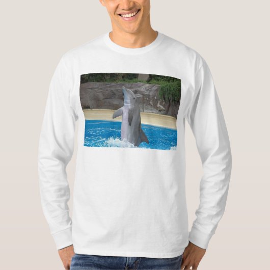 Dansende dolfijn lange hoes T-shirt (Voorkant)