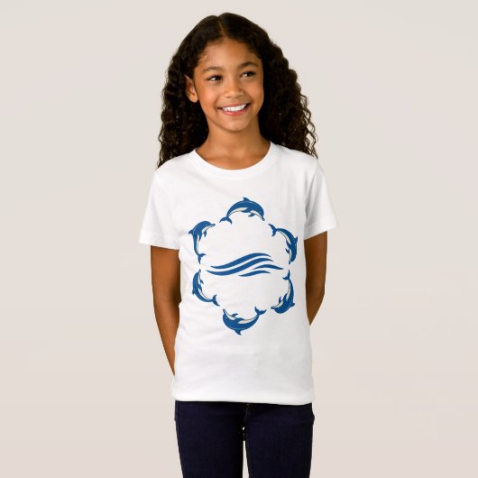 Dansende dolfijnen t-shirt (Voorkant volledig)