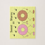 Dansende donuts geel legpuzzel (Verticaal)