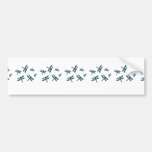 Dansende Dragonfly Art Bumpersticker (Voorkant)
