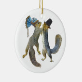 Dansende eekhoorns keramisch ornament (Rechts)