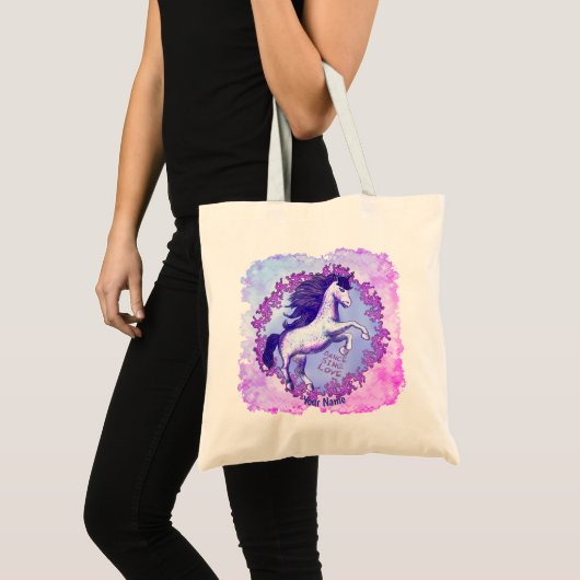 Dansende Eenhoorn boodschappentas   Tote Bag (Voorkant (product))