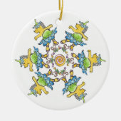 Dansende egel keramisch ornament (Voorkant)