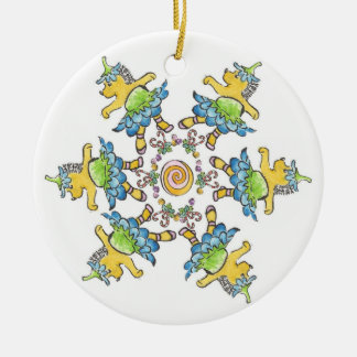 Dansende egel keramisch ornament