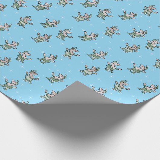 dansende elf cadeaupapier (Hoek)