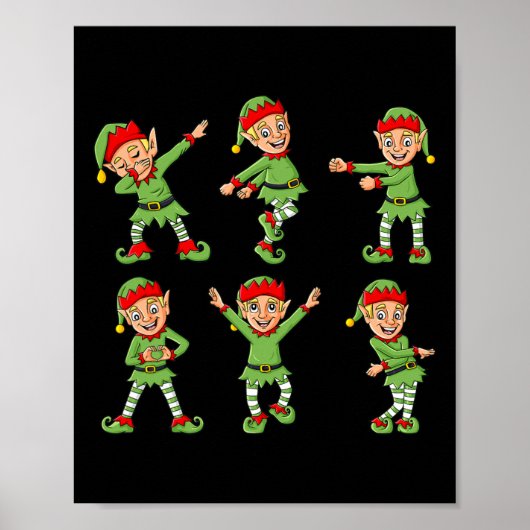 Dansende Elf Dance Challenge Boys Girls Kinder Pas Poster (Voorkant)