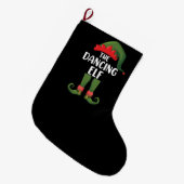 Dansende Elf Family Matching Group kerstparty Grote Kerstsok (Voorkant (Hangend))