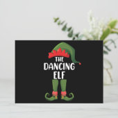 Dansende Elf Family Matching Group kerstparty Kaart (Staand voorkant)