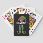 Dansende Elf Family Matching Group kerstparty Pokerkaarten (Achterkant)