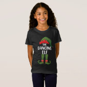 Dansende Elf Family Matching Group kerstparty T-shirt (Voorkant volledig)