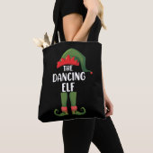 Dansende Elf Family Matching Group kerstparty Tote Bag (Dichtbij)