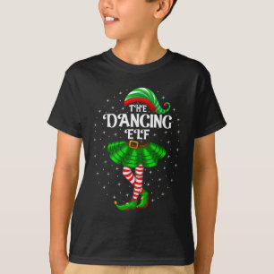 Dansende Elf Kerst Familie Matching Vrouwen Meisje T-shirt