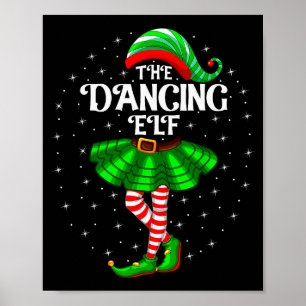 Dansende Elf Kerstmis Familie Matching Vrouwen Mei Poster