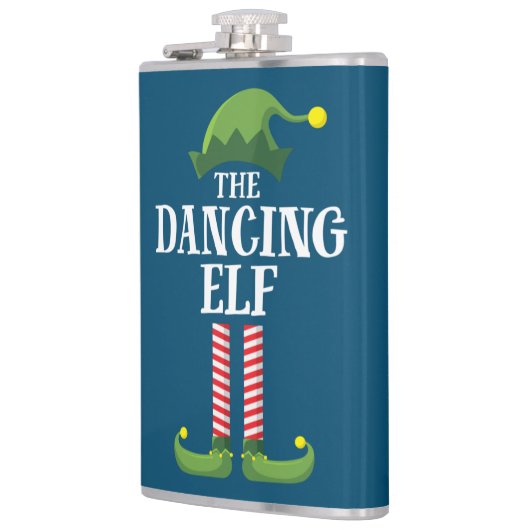 Dansende Elf Matching Family Group kerstparty Heupfles (Links)