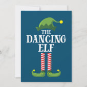 Dansende Elf Matching Family Group kerstparty Kaart (Voorkant)