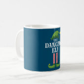Dansende Elf Matching Family Group kerstparty Koffiemok (Voorkant links)