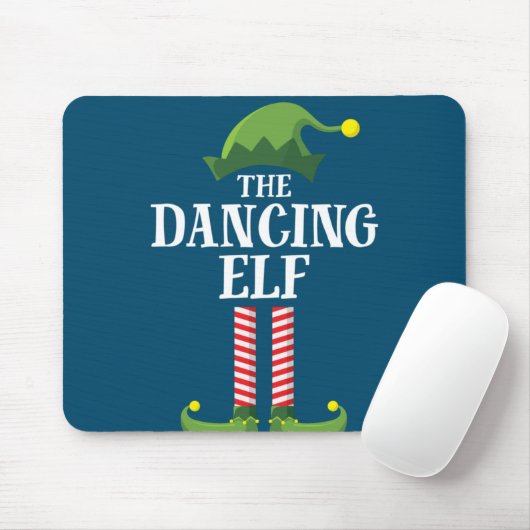 Dansende Elf Matching Family Group kerstparty Muismat (Met muis)