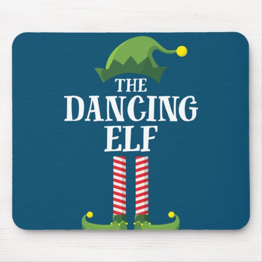 Dansende Elf Matching Family Group kerstparty Muismat (Voorkant)