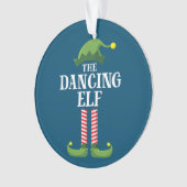 Dansende Elf Matching Family Group kerstparty Ornament (voorkant)