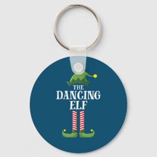 Dansende Elf Matching Family Group kerstparty Sleutelhanger