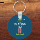 Dansende Elf Matching Family Group kerstparty Sleutelhanger (Voorkant)