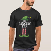 Dansende Elf Matching Family Group kerstparty T-shirt (Voorkant)