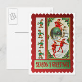 Dansende elfen feestdagenkaart (Voorkant / Achterkant)