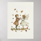 Dansende Elfen In De Herfst Verlaat Kunst Poster (Voorkant)