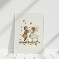 Dansende Elfen In De Herfst Verlaat Kunst