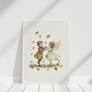  Dansende Elfen In De Herfst Verlaat Kunst Poster