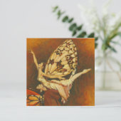 Dansende Fairies Square Felt Invite Kaart (Staand voorkant)