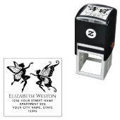 Dansende Feeën Vlindervleugels Naam Adres Zelfinktende Stempel (In situ)