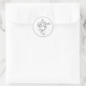 Dansende Festive Ganesh | Indiase God Ronde Sticker (Tas)