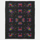 Dansende Fiesta Bloemen Fleece Deken (Voorkant)