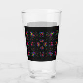 Dansende Fiesta Bloemen Glas (Achterkant)