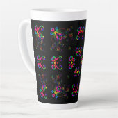 Dansende Fiesta Bloemen Latte Mok (Linkerhoek)