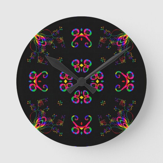 Dansende Fiesta Bloemen Ronde Klok (Voorkant)