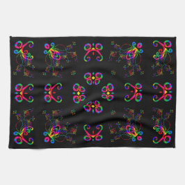 Dansende Fiesta Bloemen Theedoek