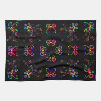 Dansende Fiesta Bloemen Theedoek