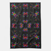 Dansende Fiesta Bloemen Theedoek (Verticaal)