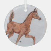 Dansende Filly door Hevener Glas Ornament (Voorkant)