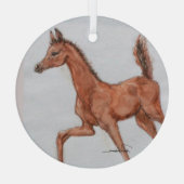Dansende Filly door Hevener Glas Ornament (Achterkant)