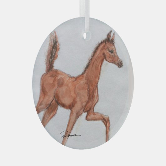 Dansende Filly door Hevener Glas Ornament (Voorkant Rechts)
