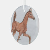 Dansende Filly door Hevener Glas Ornament (Voorkant links)