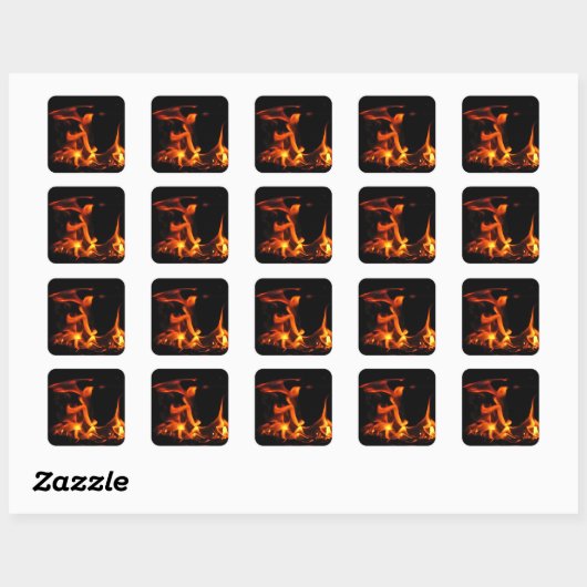Dansende Fire Stickers (Vel)